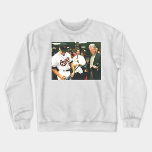 President Bill Clinton with Cal Ripken Crewneck Sweatshirt